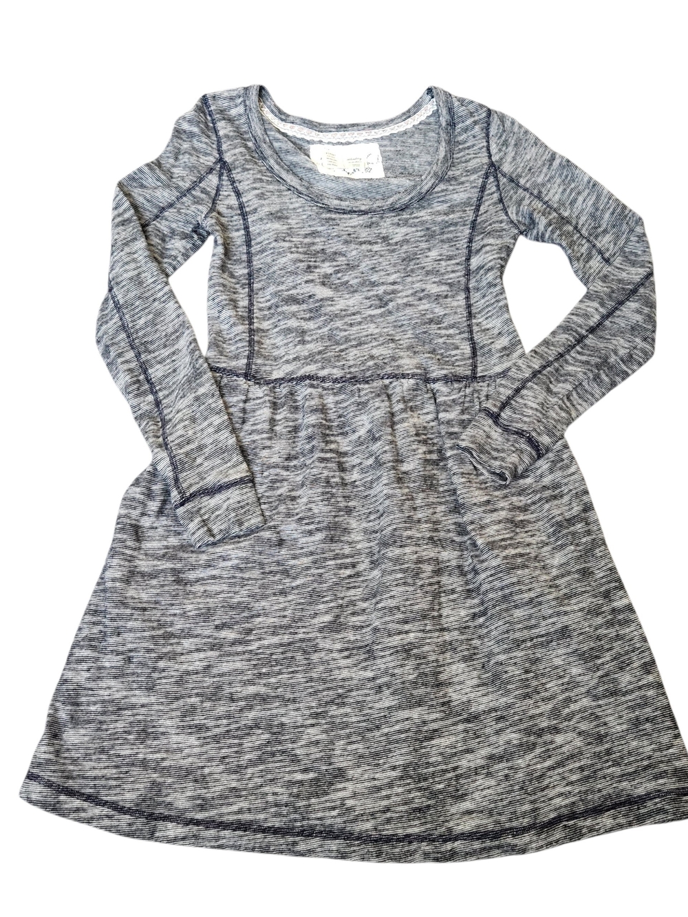 Anthropologie Saturday Sunday Desna Knit Dress Womens XS Gray Marled Long Sleeve